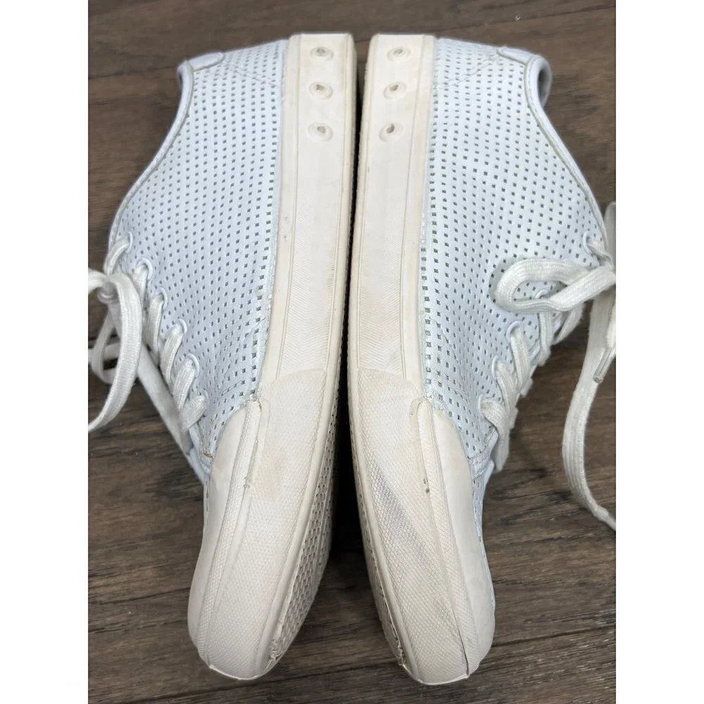 RAG & BONE Standard Issue Lace Up Perforated Leather Sneaker White Sz 39.5 EUC